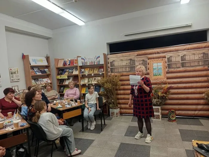 Шахова О.В. читает стихотворение Единство России