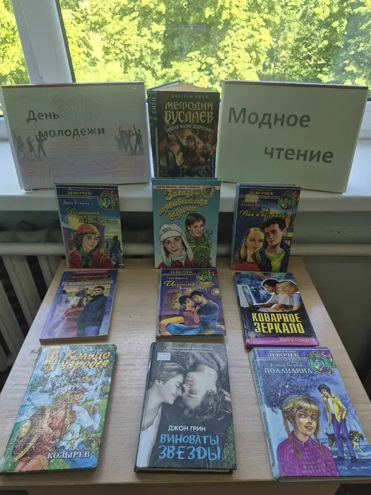 Книжная выставка Модное чтение