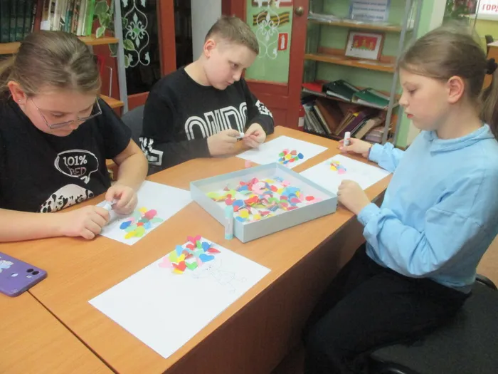 Ребята за работой