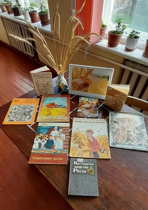 Книжная выставка ко дню хлеба оформленная в библиотеке